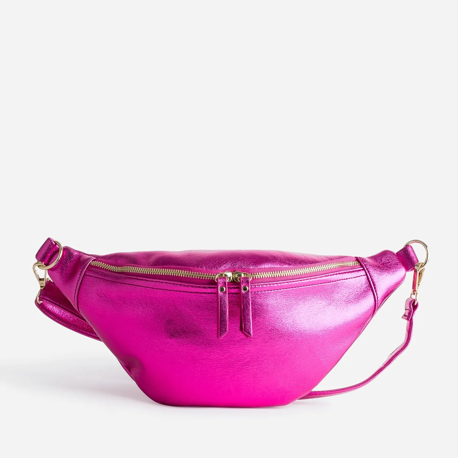 Texto Sacs Bananes & Bandoulières|Sacs À Main^Sac-banane fuchsia métallisé ROSE