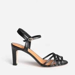 Eram Sandales^Sandale à talon e cuir NOIR