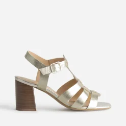 Eram Sandales^Sandale à talon dée cuir multi-brides OR