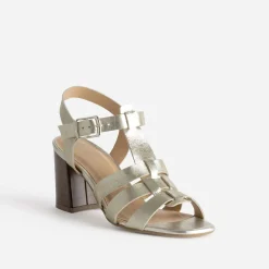 Eram Sandales^Sandale à talon dée cuir multi-brides OR