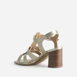 Eram Sandales^Sandale à talon dée cuir multi-brides OR