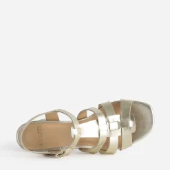 Eram Sandales^Sandale à talon dée cuir multi-brides OR