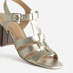 Eram Sandales^Sandale à talon dée cuir multi-brides OR