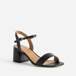 Eram Sandales^Sandale à talon e cuir NOIR