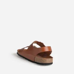 Eram Sandales^Sandale anatomique cognac cuir CAMEL