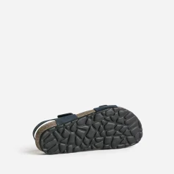 Buggy Sandales^Sandale anatomique en cuir bleu MARINE