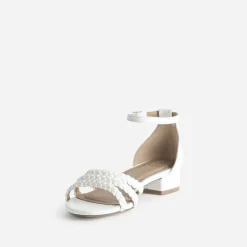 Eram Sandales^Sandale he brides tressées BLANC