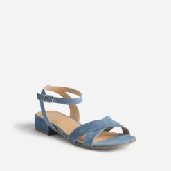 Eram Sandales^Sandale cuir velours BLEU