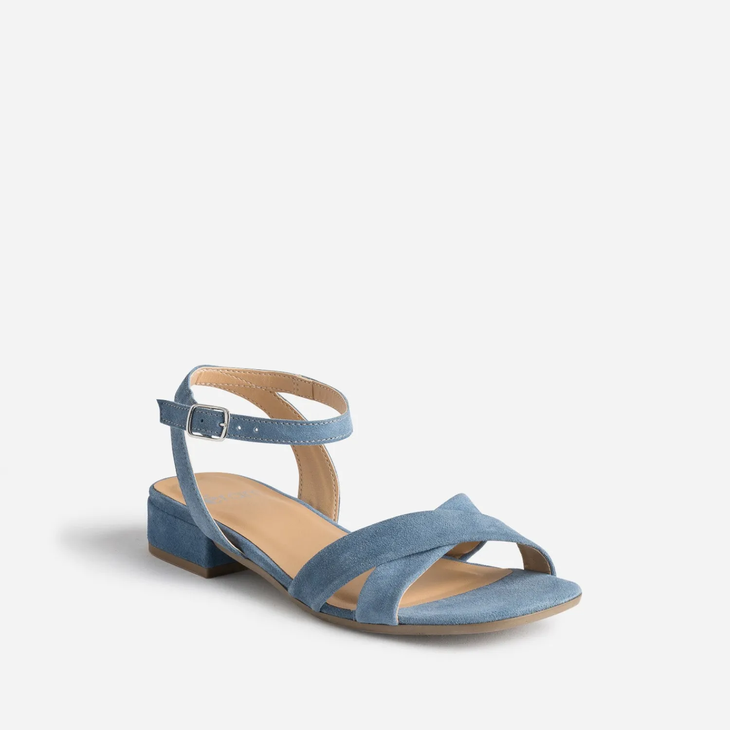 Eram Sandales^Sandale cuir velours BLEU