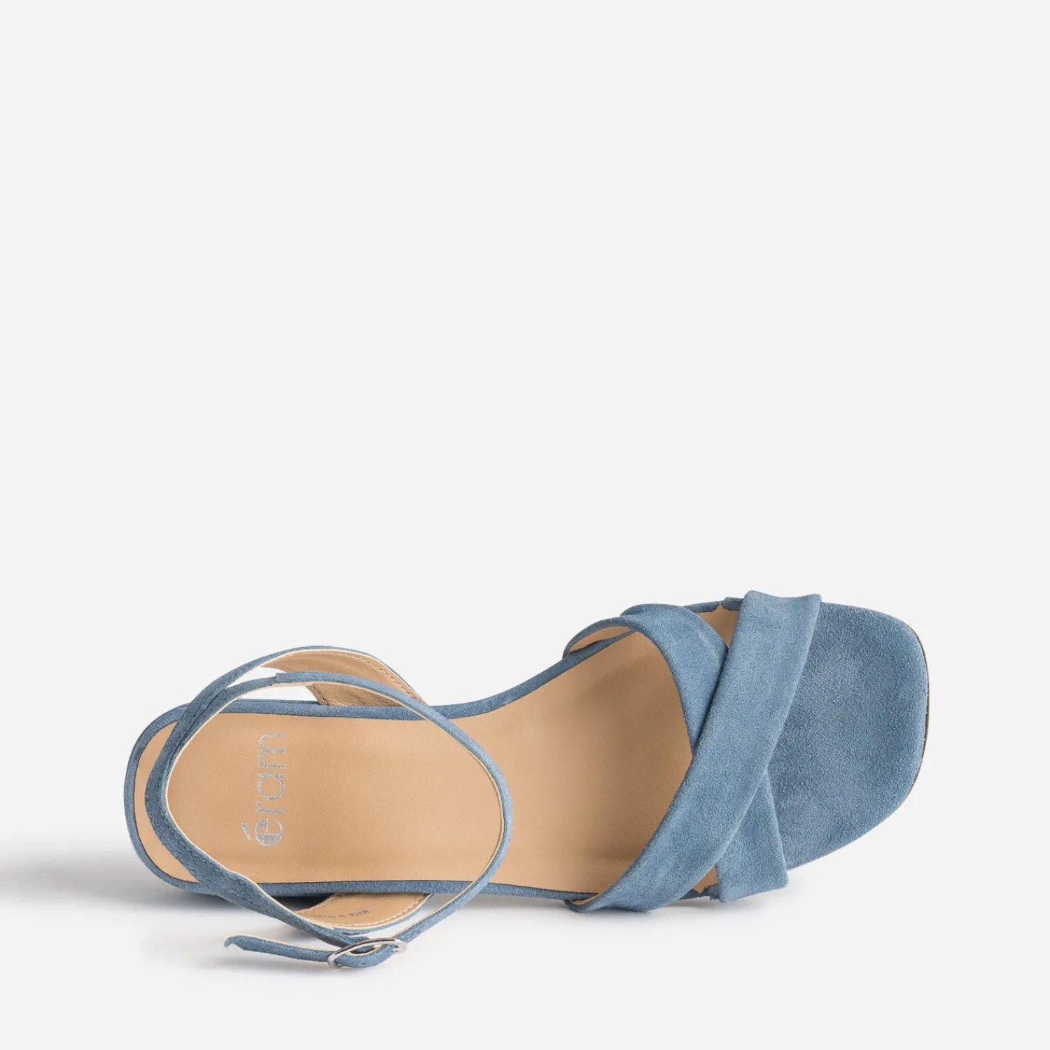 Eram Sandales^Sandale cuir velours BLEU