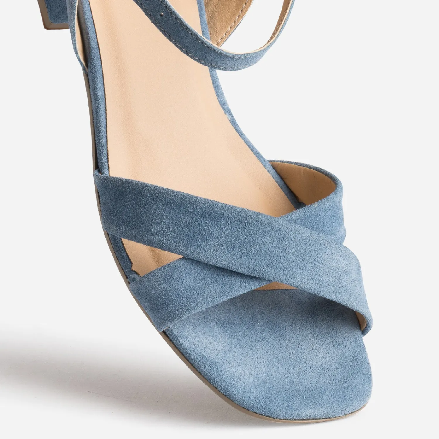 Eram Sandales^Sandale cuir velours BLEU