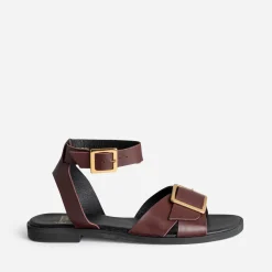Eram Sandales^Sandale cuir BORDEAUX