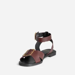 Eram Sandales^Sandale cuir BORDEAUX