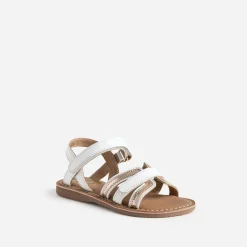 Buggy Sandales^Sandale he et dorée en cuir BLANC