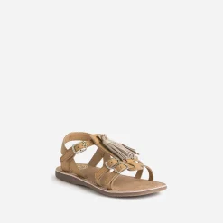 Buggy Sandales^Sandale en cuir avec pompons CAMEL