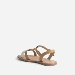 Buggy Sandales^Sandale en cuir avec brides-feuilles CAMEL