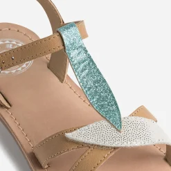 Buggy Sandales^Sandale en cuir avec brides-feuilles CAMEL
