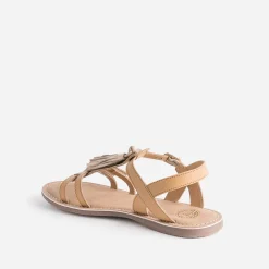Buggy Sandales^Sandale en cuir avec pompons CAMEL