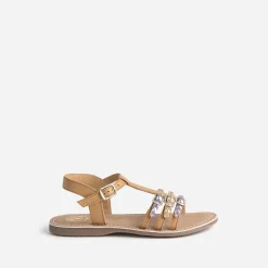 Buggy Sandales^Sandale en cuir brides tressées CAMEL