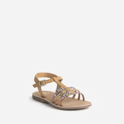 Buggy Sandales^Sandale en cuir brides tressées CAMEL