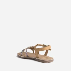 Buggy Sandales^Sandale en cuir brides tressées CAMEL