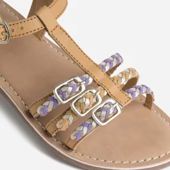Buggy Sandales^Sandale en cuir brides tressées CAMEL