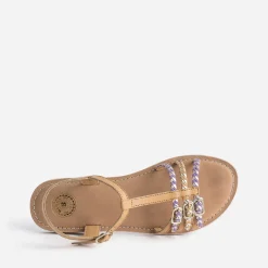Buggy Sandales^Sandale en cuir brides tressées CAMEL