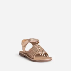 Buggy Sandales^Sandale cuivrée cuir avec tressage ROSE