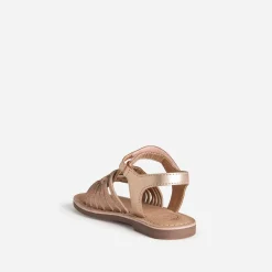 Buggy Sandales^Sandale cuivrée cuir avec tressage ROSE