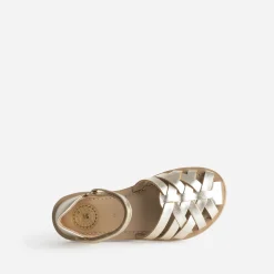 Buggy Sandales^Sandale dé cuir brides tressées OR