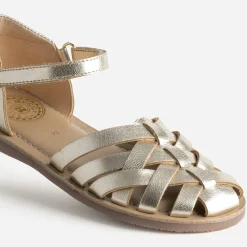 Buggy Sandales^Sandale dé cuir brides tressées OR