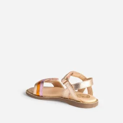 Buggy Sandales^Sandale dorée cuir bride tricolore ORANGE