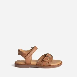 Buggy Sandales^Sandale marron cuir ajouré CAMEL