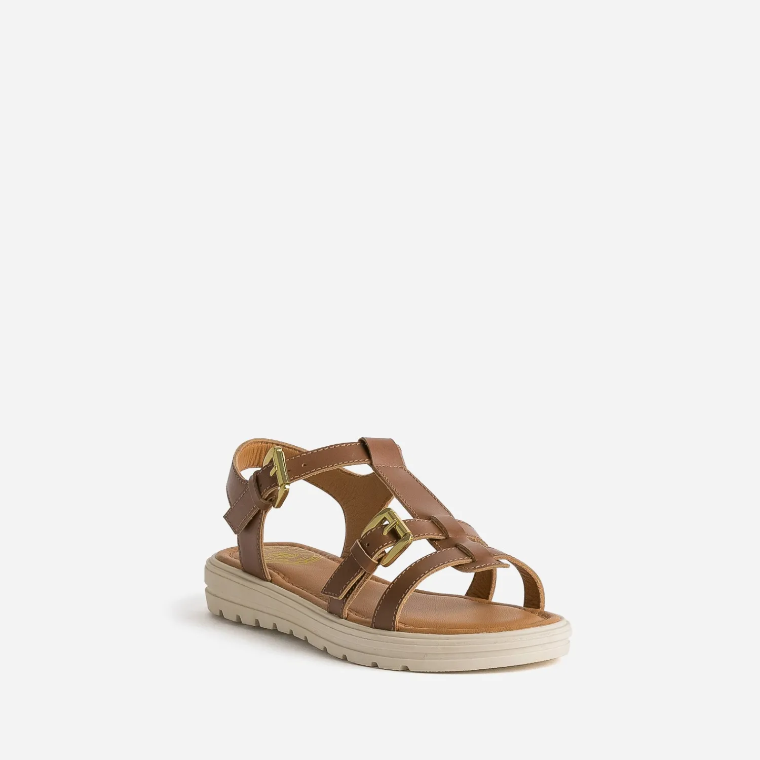 Buggy Sandales^Sandale marron cuir semelle épaisse COGNAC