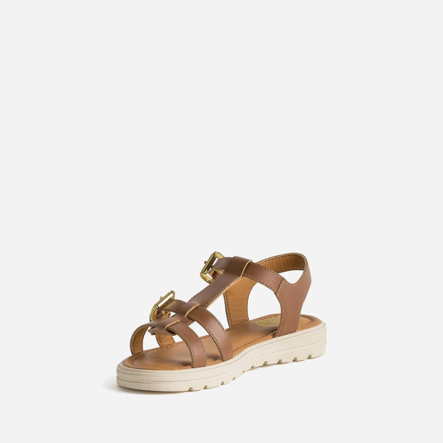 Buggy Sandales^Sandale marron cuir semelle épaisse COGNAC