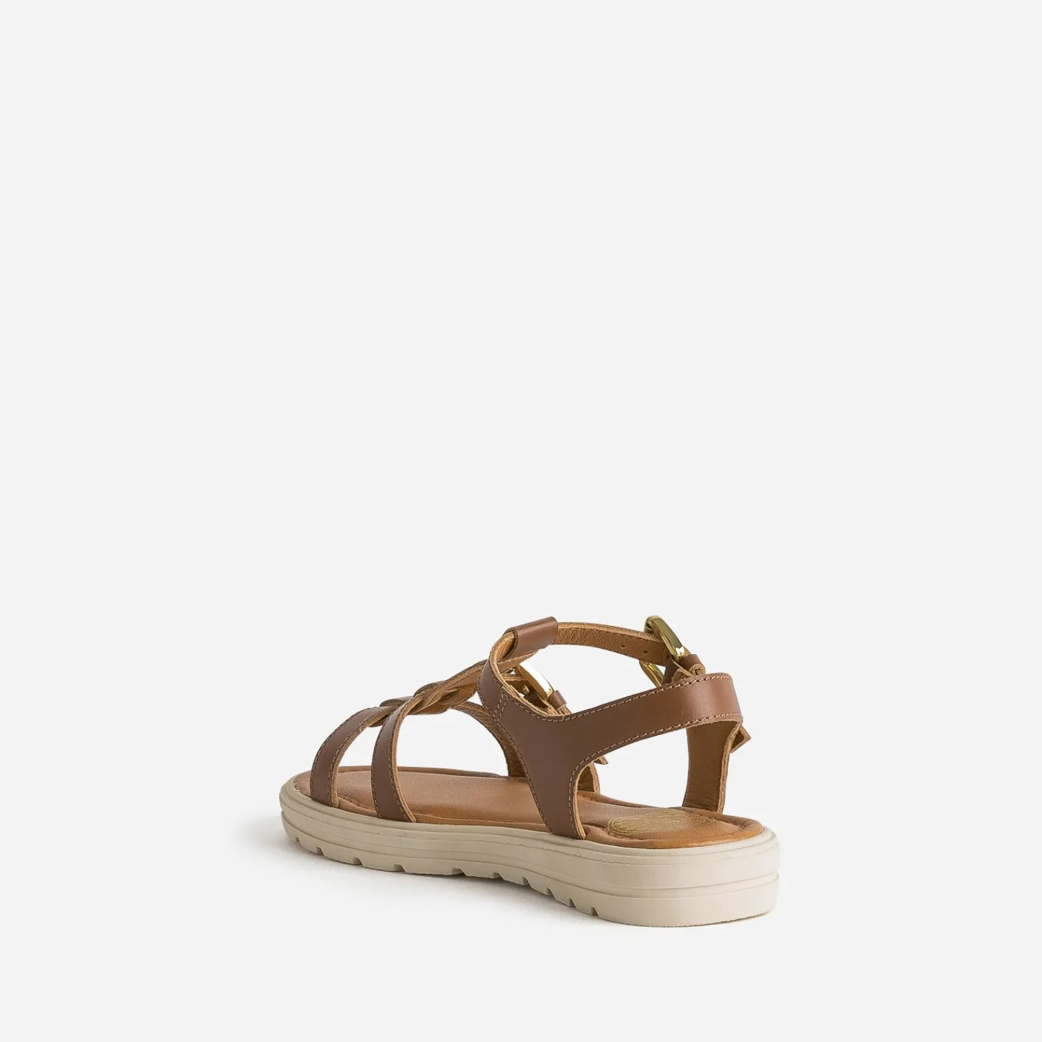 Buggy Sandales^Sandale marron cuir semelle épaisse COGNAC