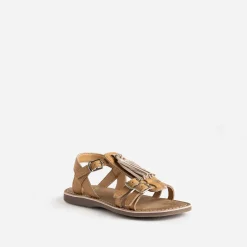 Buggy Sandales^Sandale marron cuir pampilles amovibles MARRON CLAIR