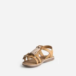Buggy Sandales^Sandale marron cuir pampilles amovibles MARRON CLAIR