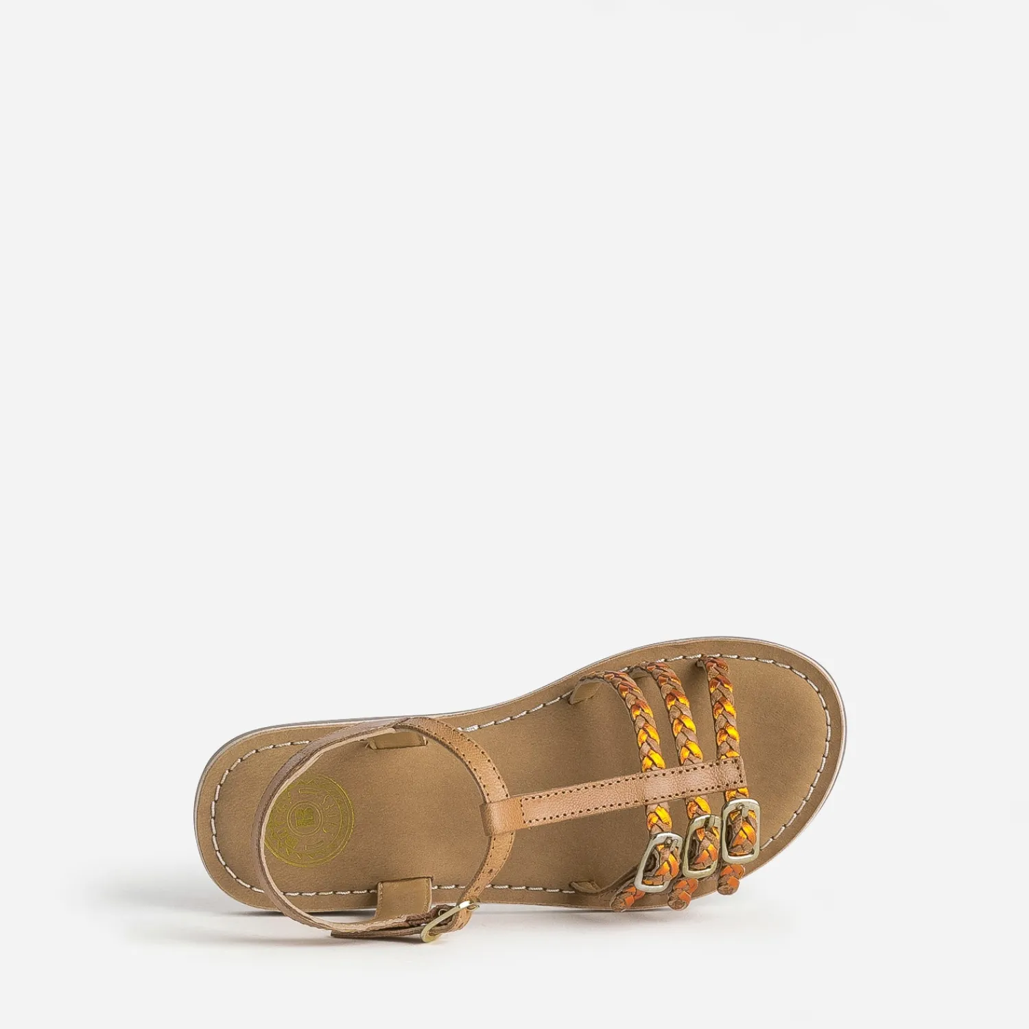 Buggy Sandales^Sandale en cuir brides tressées MARRON