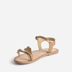 Buggy Sandales^Sandale marron en cuir velours avec feuilles OR
