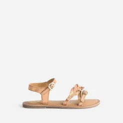 Buggy Sandales^Sandale cuir velours avec feuilles ORANGE