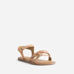 Buggy Sandales^Sandale cuir velours avec feuilles ORANGE