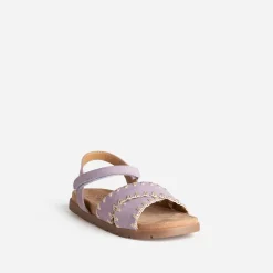 Buggy Sandales^Sandale parme cuir velours brodé VIOLET