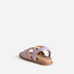 Buggy Sandales^Sandale parme cuir velours brodé VIOLET