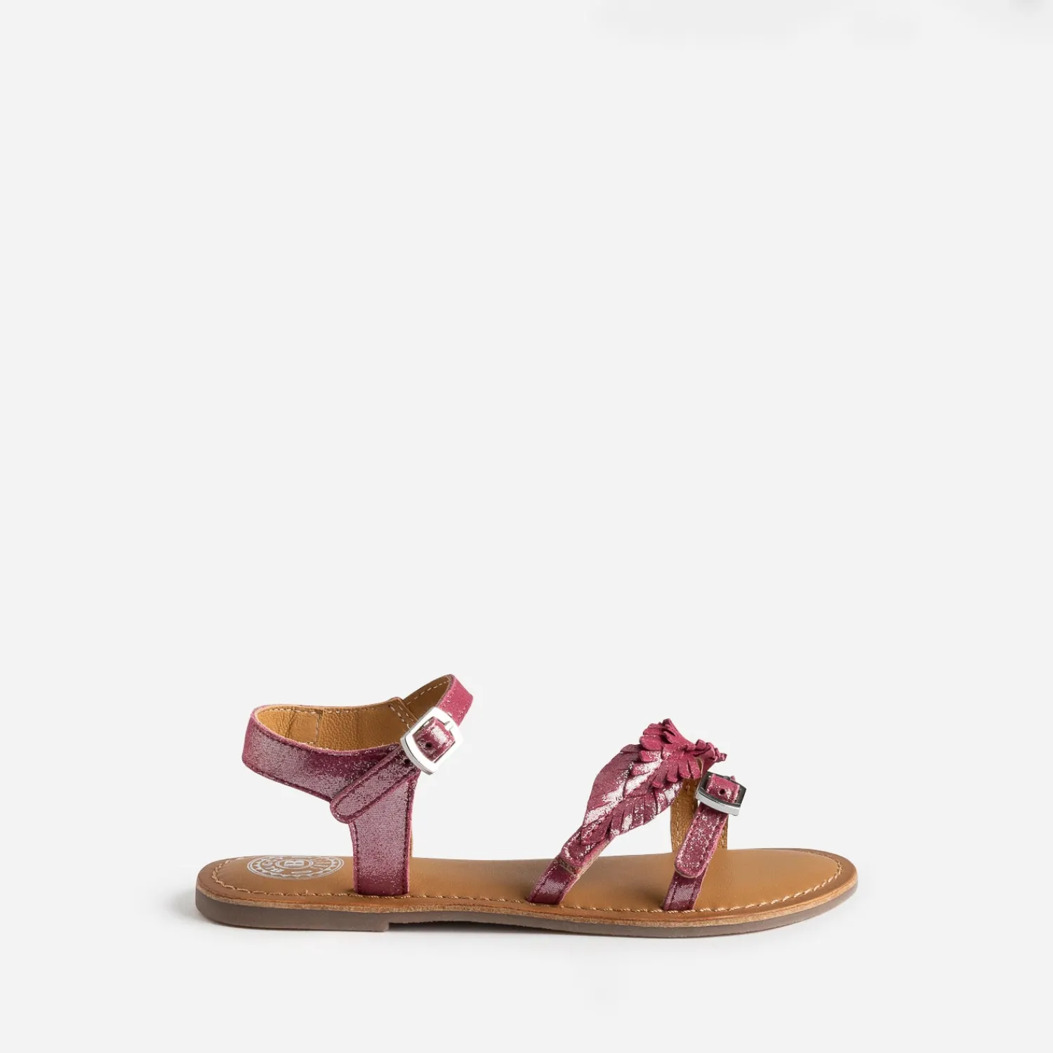 Buggy Sandales^Sandale cuir velours avec feuilles ROSE