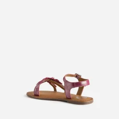 Buggy Sandales^Sandale cuir velours avec feuilles ROSE