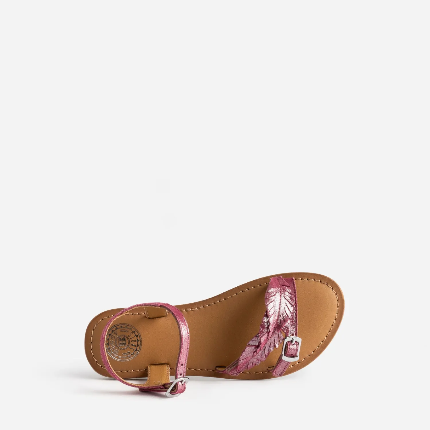 Buggy Sandales^Sandale cuir velours avec feuilles ROSE