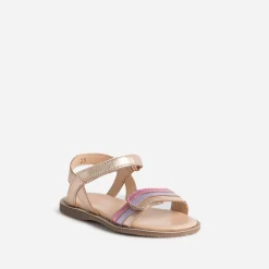 Buggy Sandales^Sandale rose cuivré cuir bride tricolore MULTICOLORE