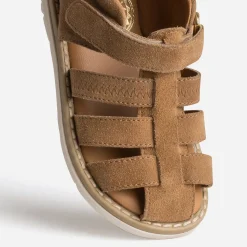 Buggy Sandales^Sandale camel cuir velours COGNAC