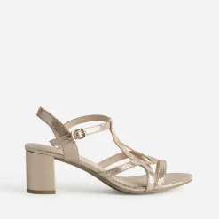 Caprice Sandales^Sandale dée cuir effet python verni OR